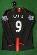 Louis Saha Manchester United 2007-2008 Black Retro Jersey – Back View