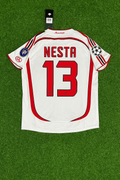 Alessandro Nesta Milan 2007 Final Athene Champions League Final White Retro Football Jersey – Back View