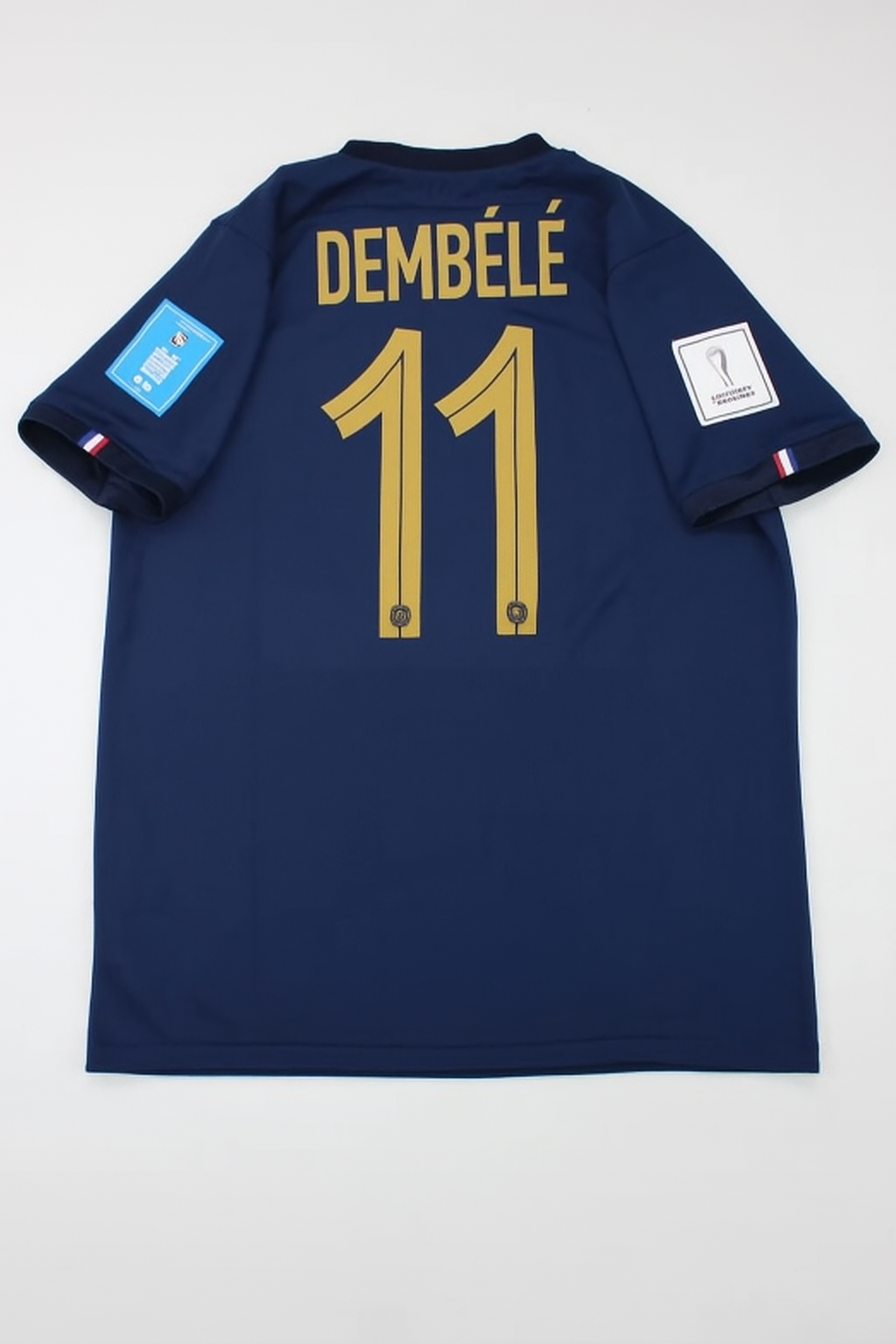 2022 France World Cup Ousmane Dembélé Final Retro Football Jersey – Back View