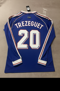 1998 France World Cup David Trezeguet Retro Long Sleeve Football Jersey – Back View