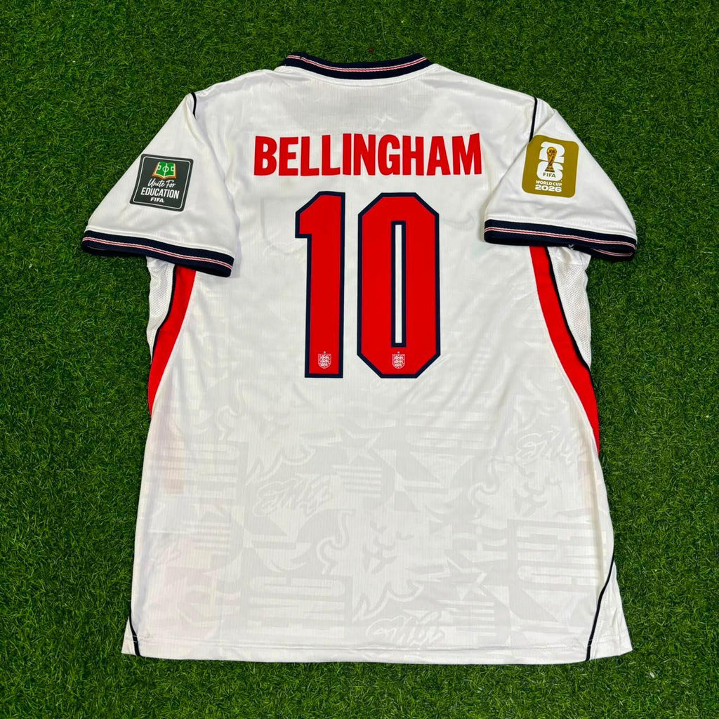 Jude Bellingham 2026 World Cup White Football Jersey – Back View