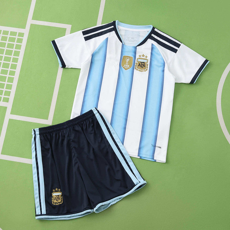Argentina 2026 World Cup Home Kids Jersey – Back View
