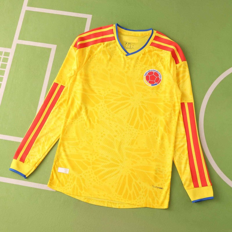 Colombia 2026 World Cup Home Long Sleeve Jersey – Back View