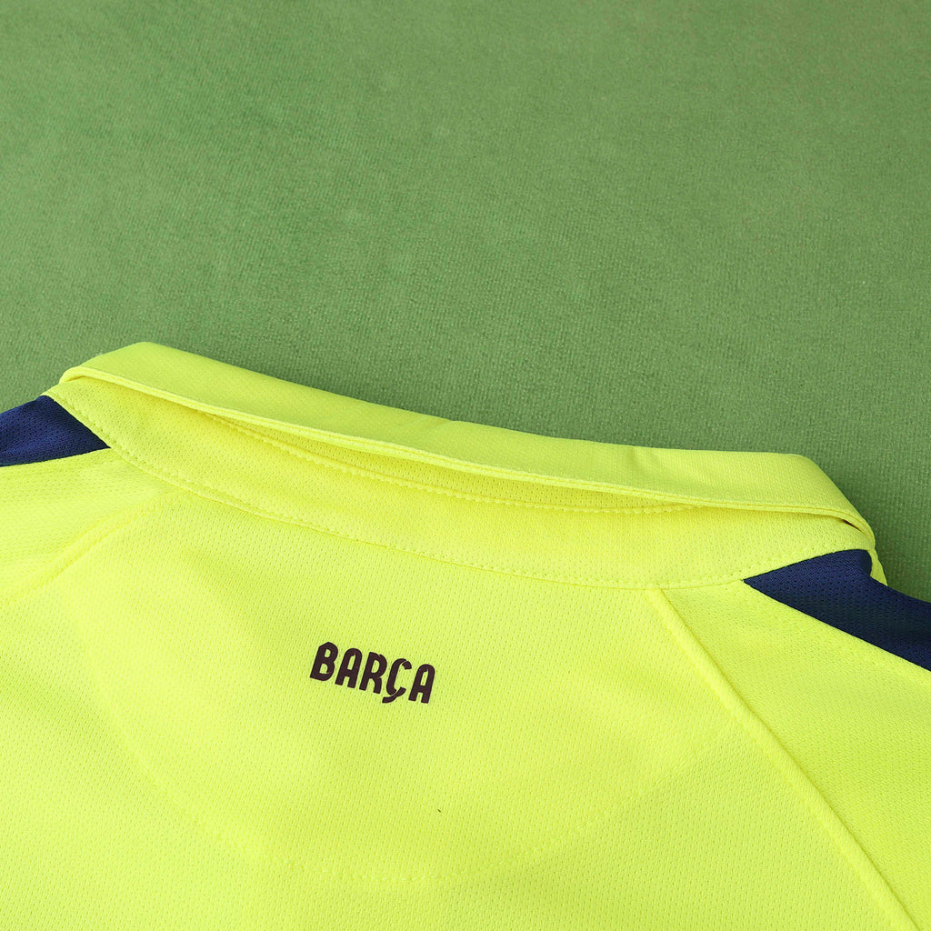 FC Barcelona 2014-2015 Season Away Yellow Retro Football Jersey Trikot Maillot V4