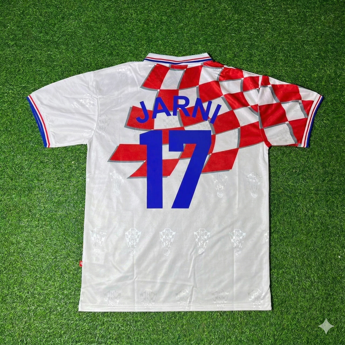Croatia 1998 World Cup Retro Football Jersey – Robert Jarni – Back View