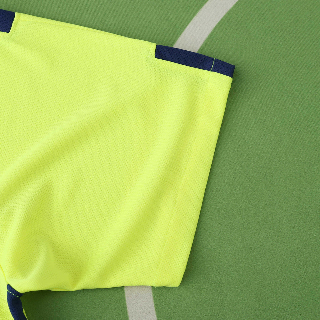 FC Barcelona 2014-2015 Season Away Yellow Retro Football Jersey Trikot Maillot V5