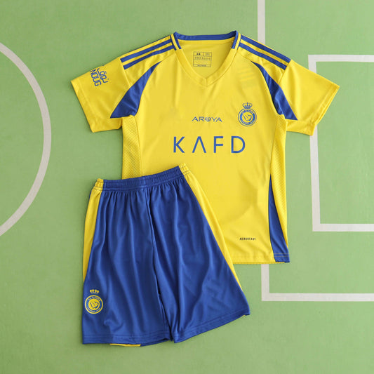 Al Nassr FC Cristiano Ronaldo Kids Children kit Football Jersey