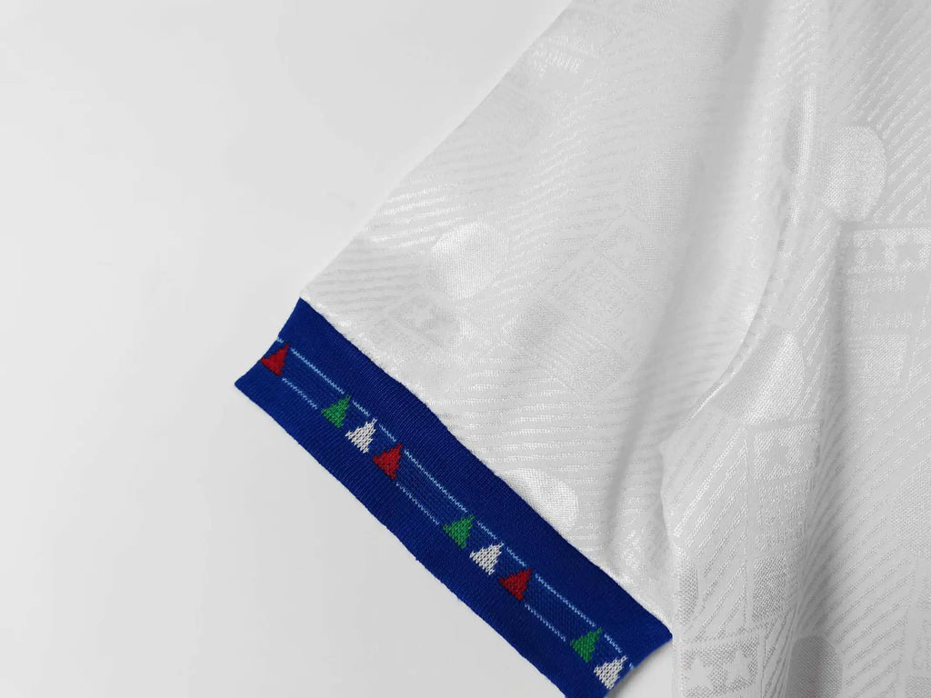 Italy 1994 Away White Retro Soccer Jersey Football – 5