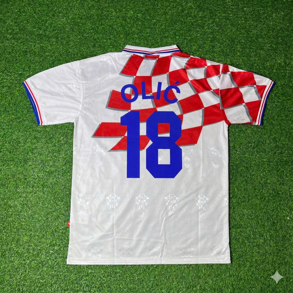 Croatia Retro Football Jersey – Ivica Olic – Back View
