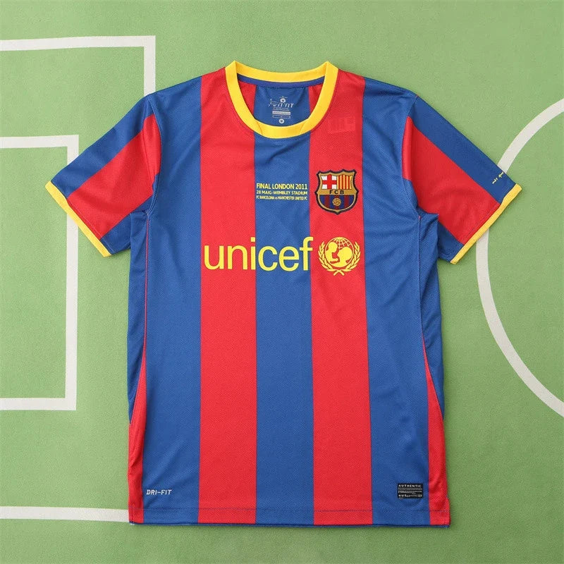 FC Barcelona 10/11 Season Home final match RetroJersey – Back View