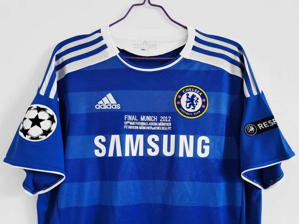 Chelsea 2011-2012 Season Home Blue Retro  Football Jersey Trikot Maillot V3