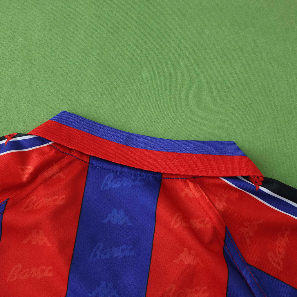 FC Barcelona 1996-1997 Season Home Kids Retro Football Jersey Trikot Maillot V8