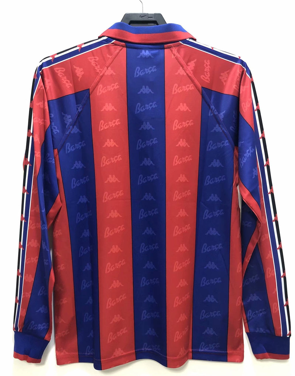 Barcelona 1996 1997 Retro Burgundy Long Sleeve Jersey – Back View