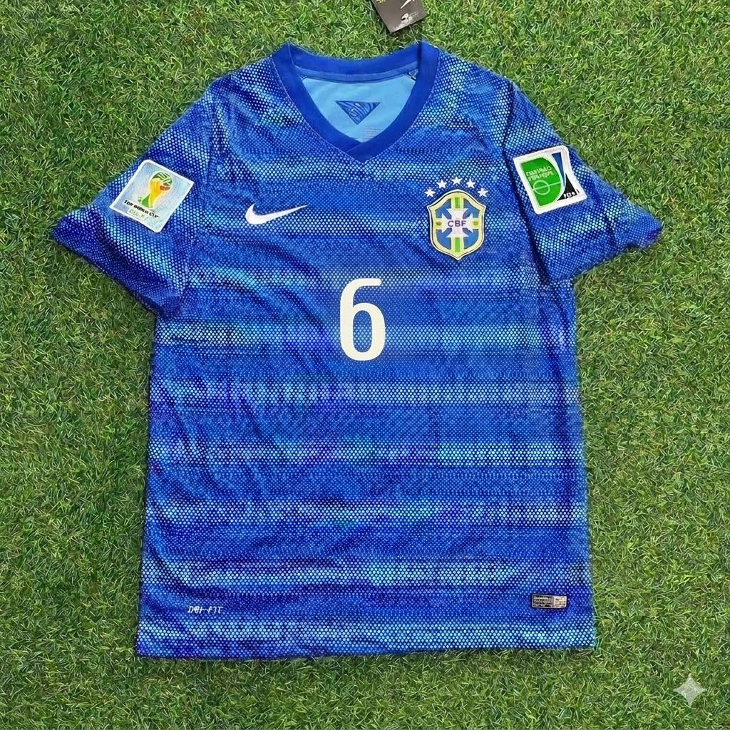 2014 Marcelo 6- World Cup Retro Blue Football Jersey – Front View