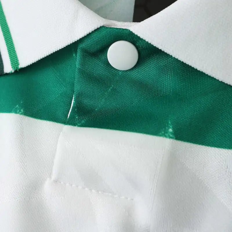 Celtic F.C 88/91 Season Home White Retro Football Jersey – Front View