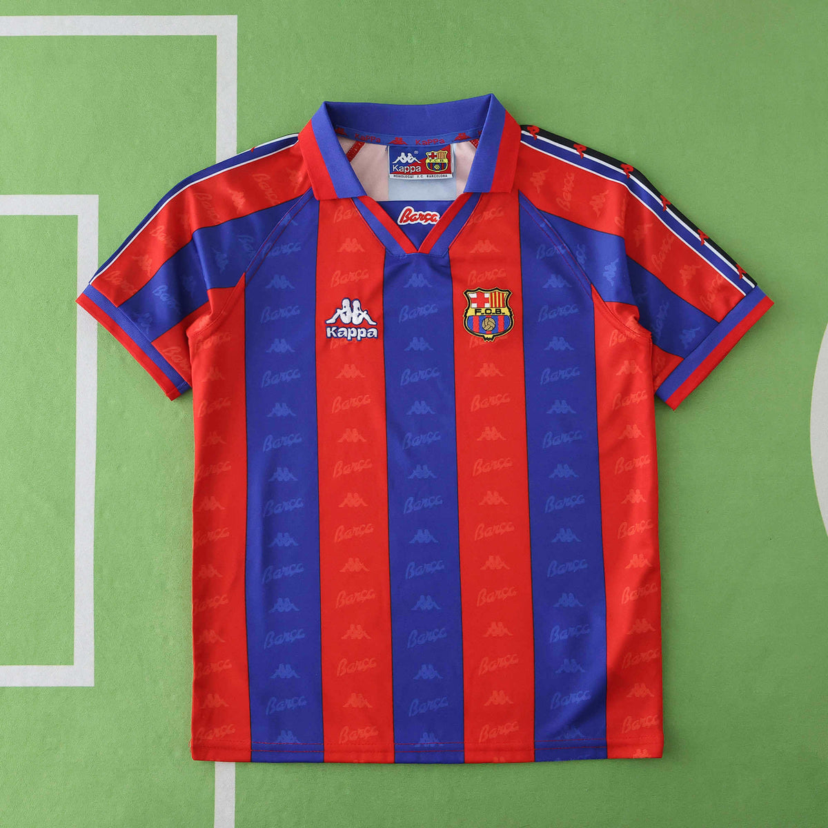 FC Barcelona 1996-1997 Season Home Kids Retro Football Jersey Trikot Maillot V3