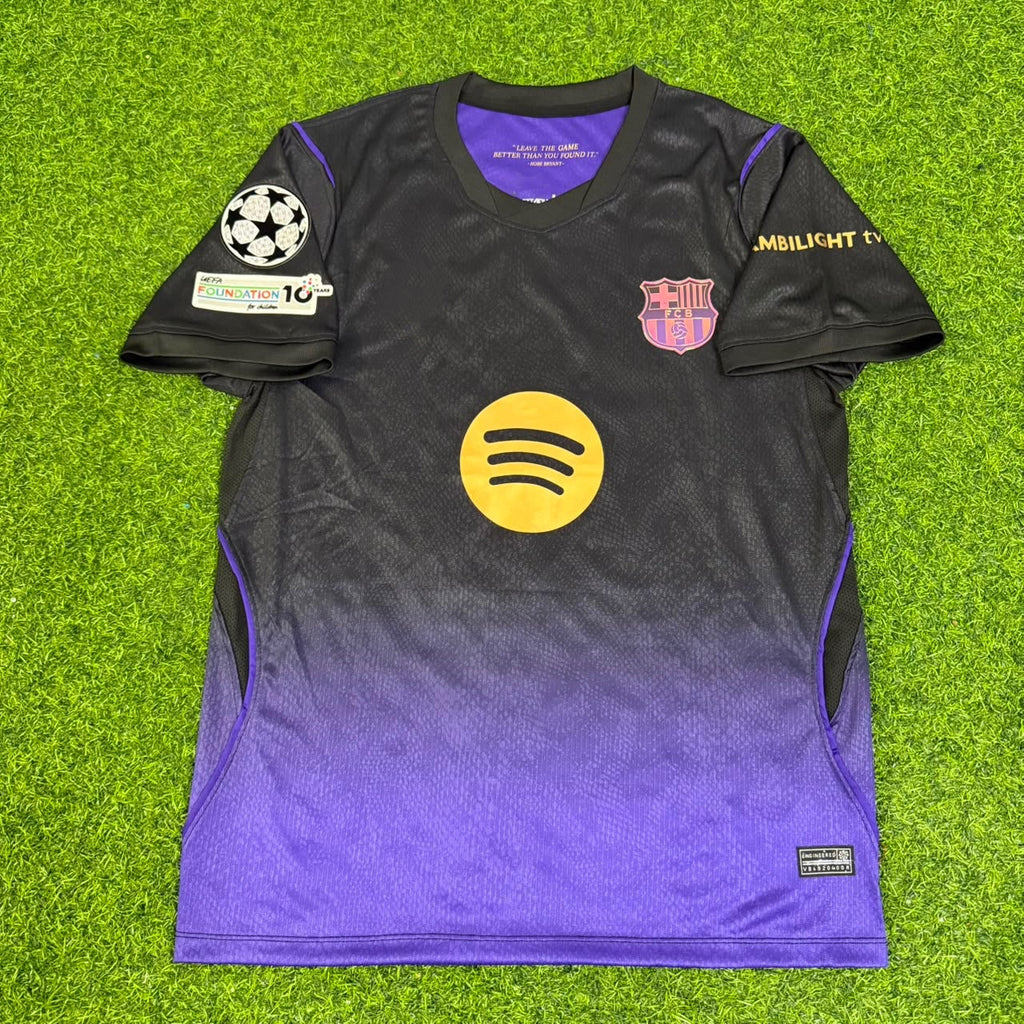 2027 Ferran Torres #7 Barcelona Champions League Patch Away Football Jersey – Front View