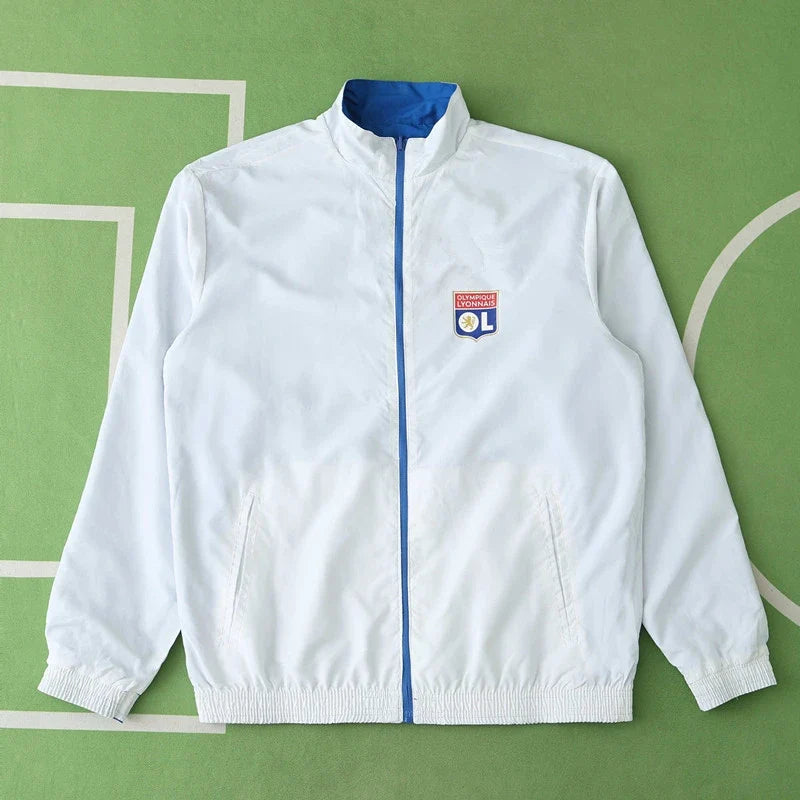 Olympique Lyonnais 2025-26 Both Sides Football Windreaker - Windschutz Coupe-Vent – Front View