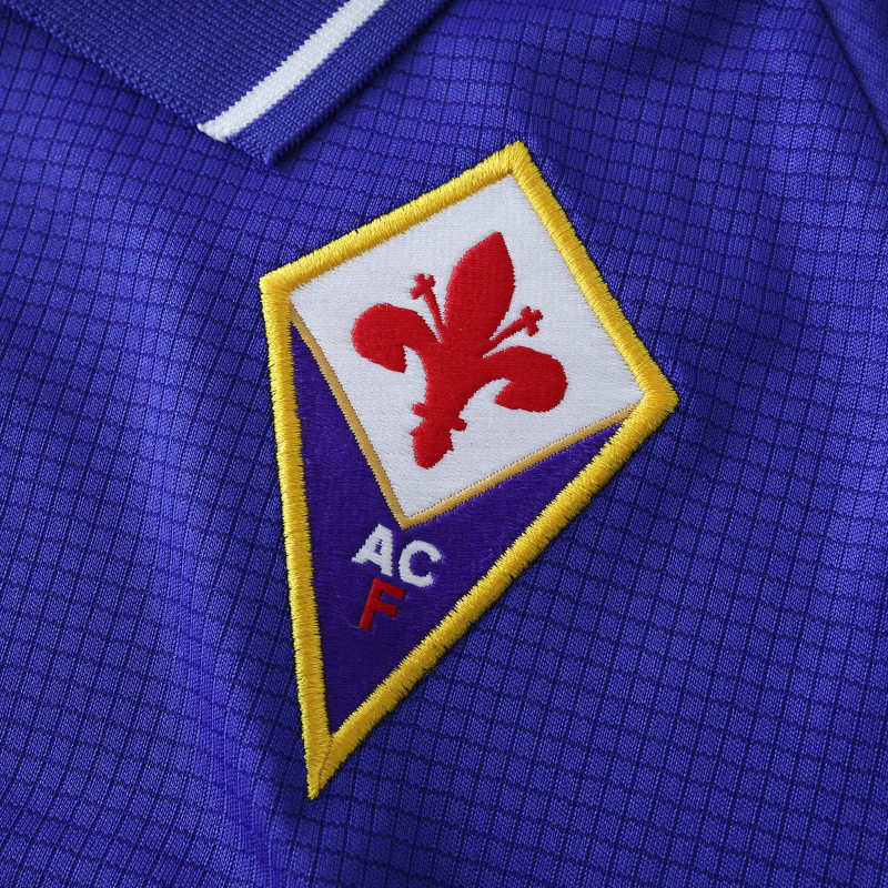 1998 Fiorentina Home Kids Retro Football Jersey – Detailed View