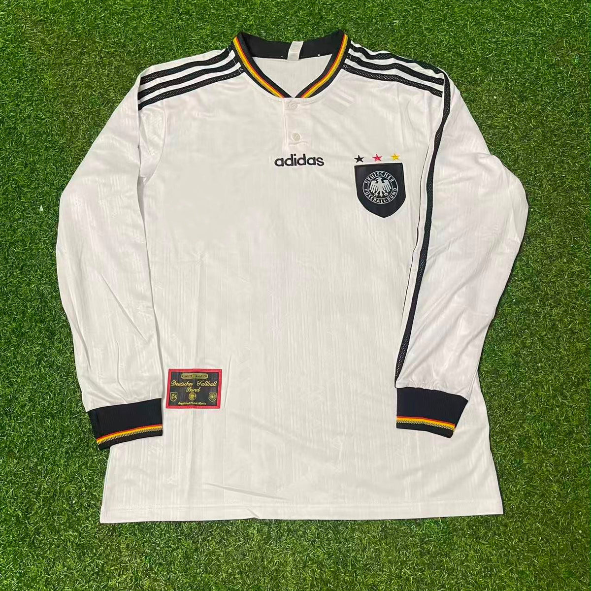 Germany Long Sleeve Retro Football Jersey – Philipp Lahm #16 – Front View