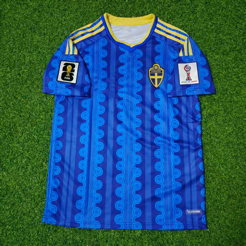 Yasin Ayari #18 Sweden World Cup 2026 Jersey – Front View