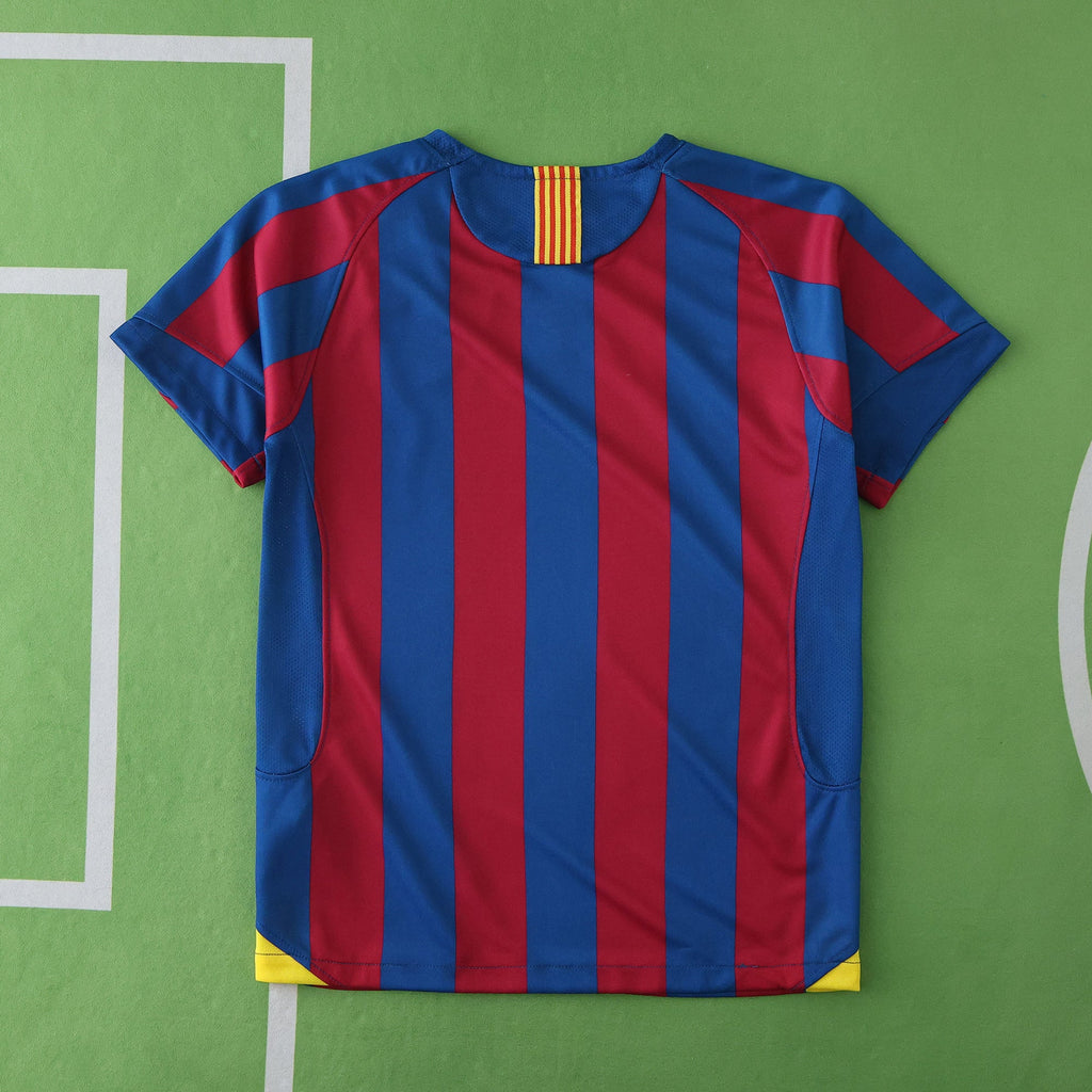 FC Barcelona 2005-2006 Season Home Retro Kids Football Jersey Trikot Maillot V5