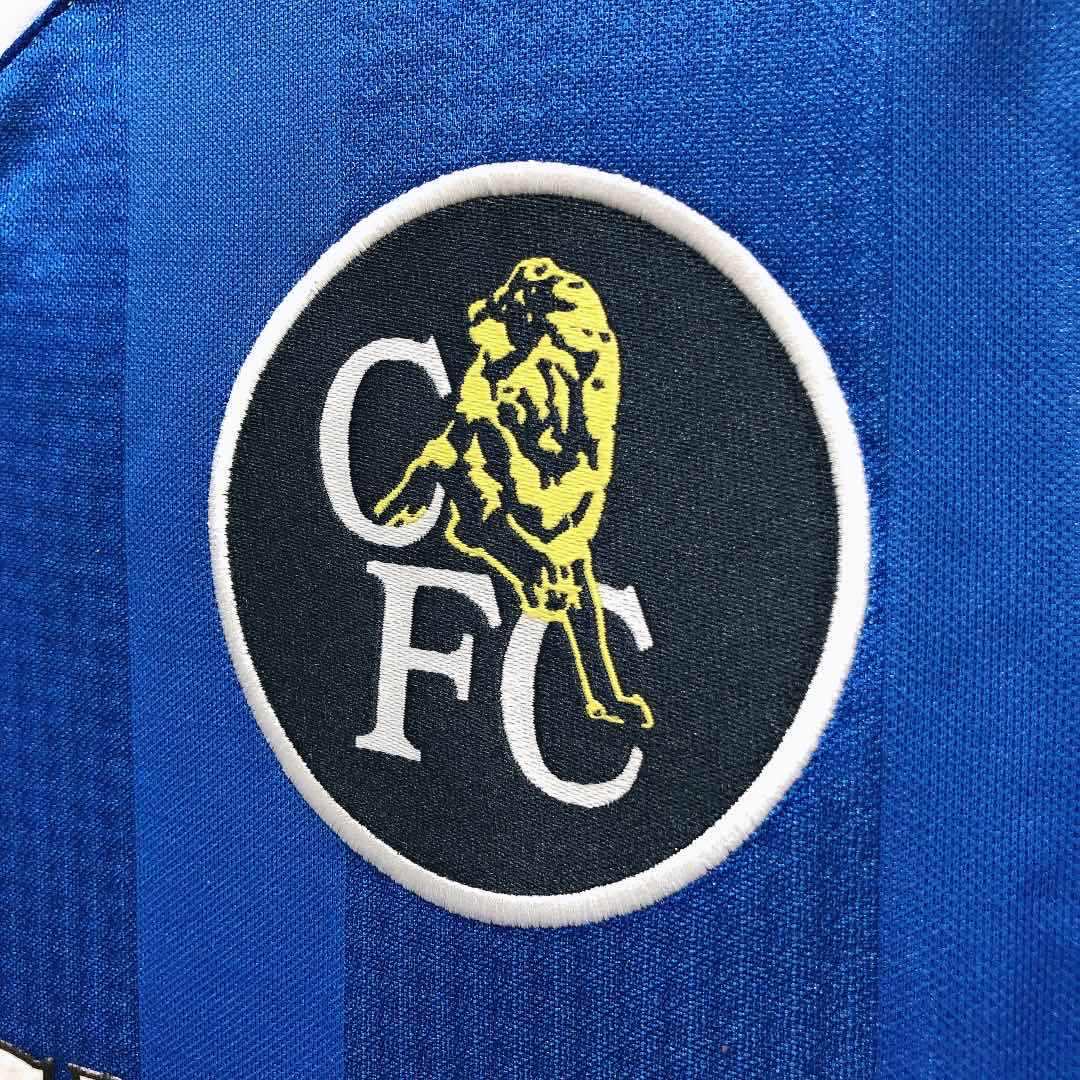 Chelsea 1997-1999 Season Home Blue Retro  Football Jersey Trikot Maillot V5