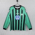 1994/95 Wolfsburg Retro Long Sleeve Away Rot Football Jersey – Back View