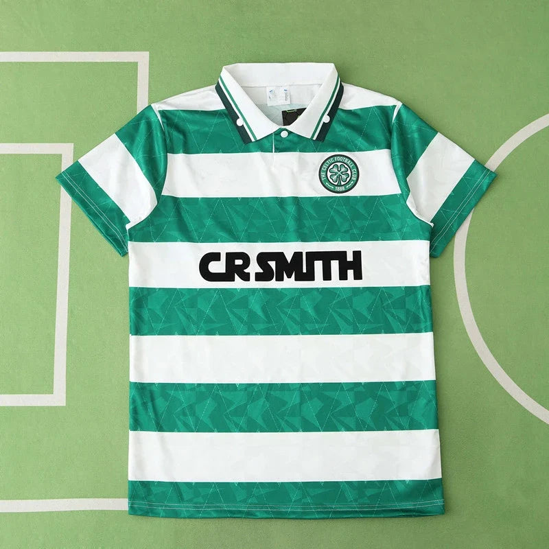 Celtic F.C 88/91 Season Home White Retro Football Jersey – Back View
