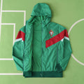 Portugal Green - Red Special Hoodie Windbreaker – Back View