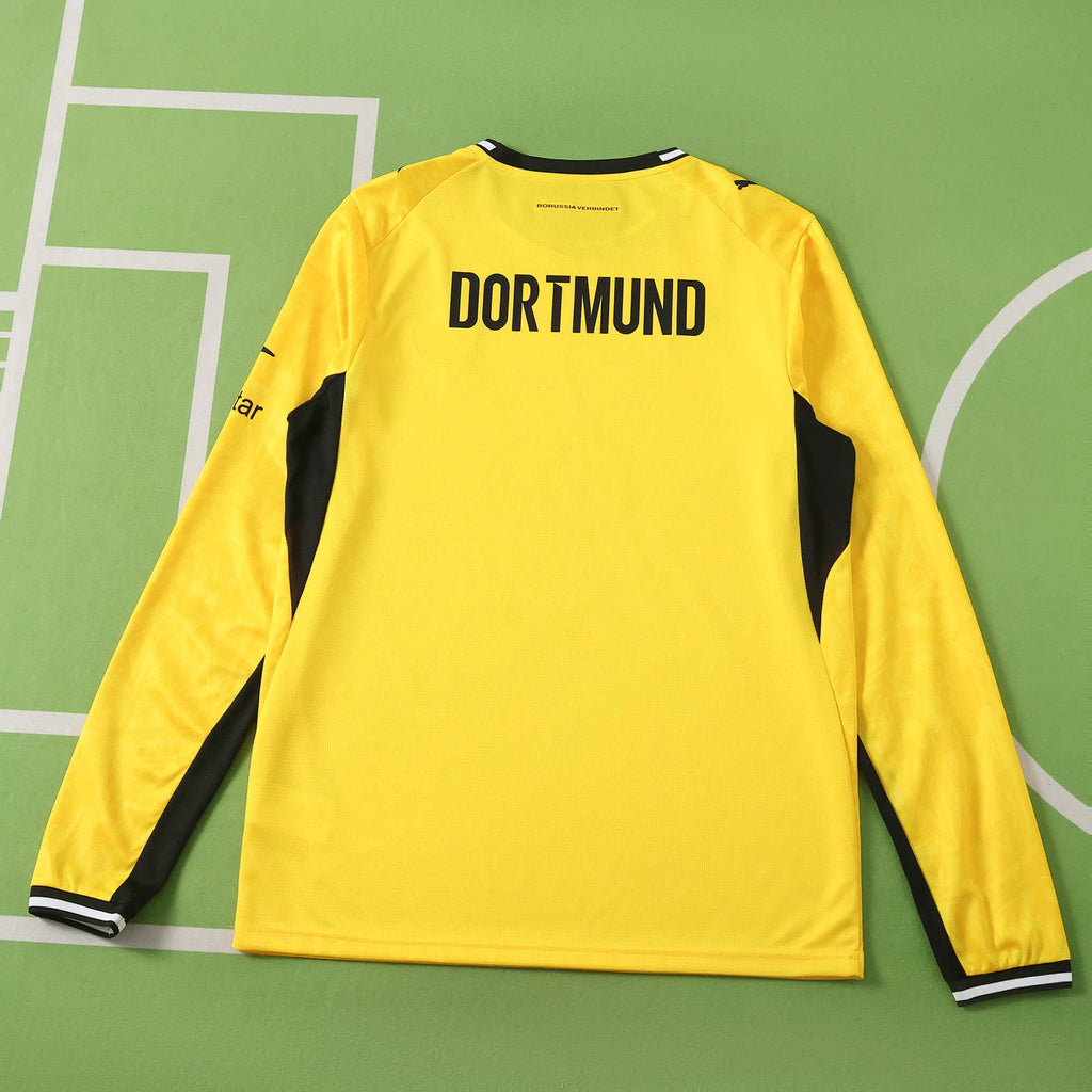 Borussia Dortmund 2026-2027 Season Home Long Sleeve Football Jersey Trikot Maillot V2
