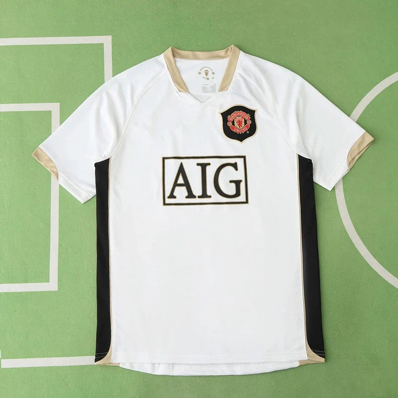 Manchester United F.C 06/07 Season Away White Retro Jersey – Back View