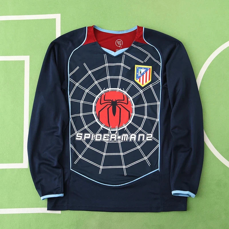 Atlético De Madrid 04/05 Season Spider-Man Themed Away Retro Jersey – Back View