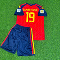 Spain 2026 World Cup Kids Football Jersey – Lamine Yamal – Back View