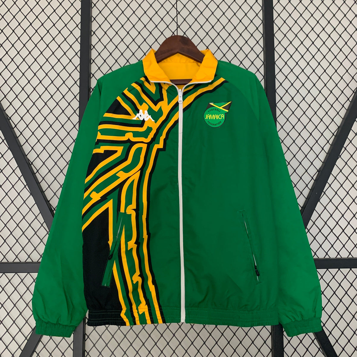 Jamaica Bob Marley Reversible Yellow Green Jacket Both Size Jacket – Detailed View