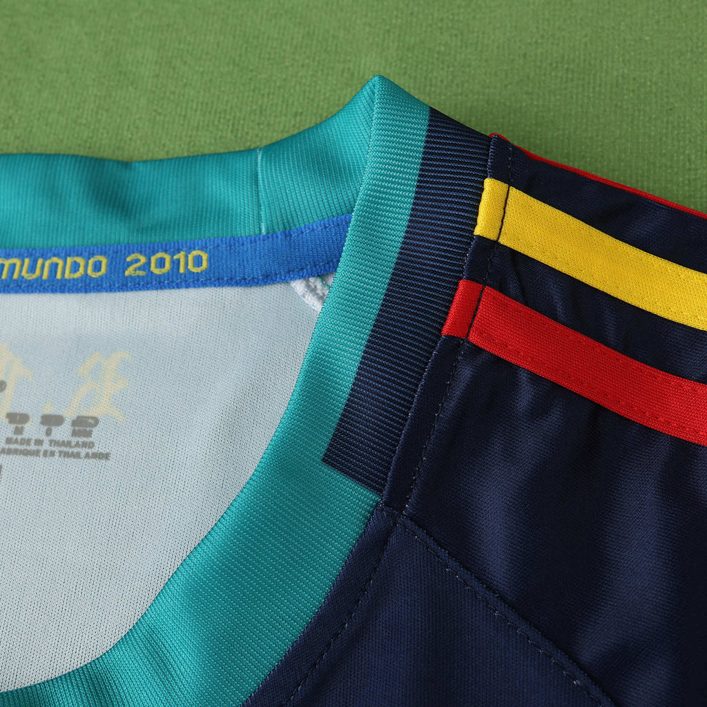 2010 Spain World Cup Final Retro Goalkeeper Football Jersey Iker Casillas