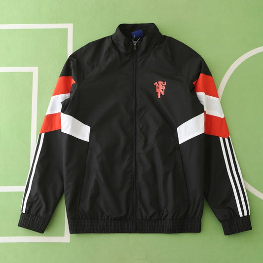 Manchester United FC Retro Vintage Windbreaker Football Jacket