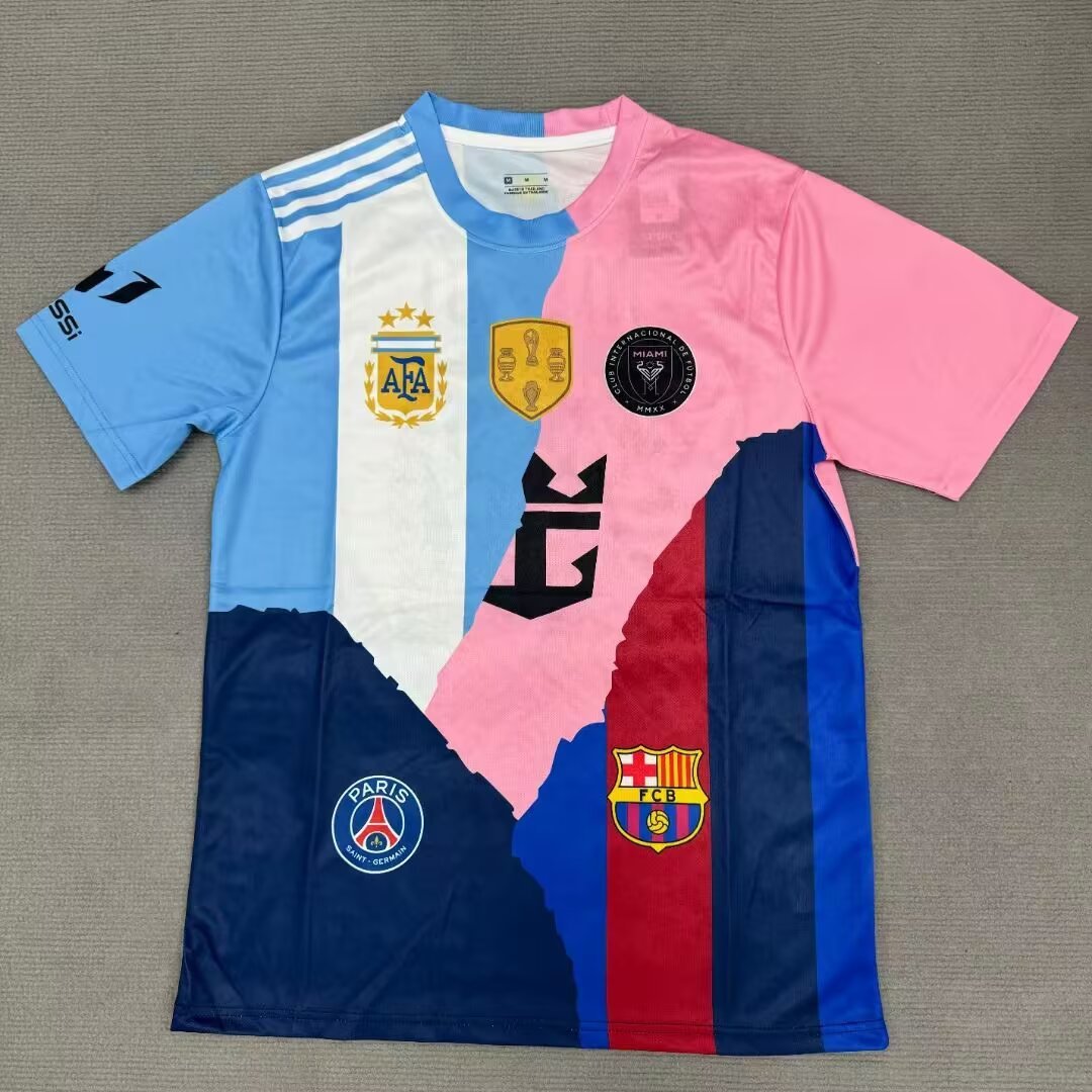 Lionel Messi GOAT Combo All Teams Commemorative Jersey – Front View