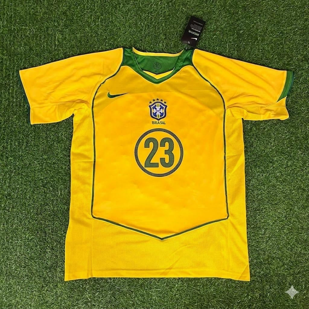 Maicon 23 Brazil Retro Football Jersey – Front View