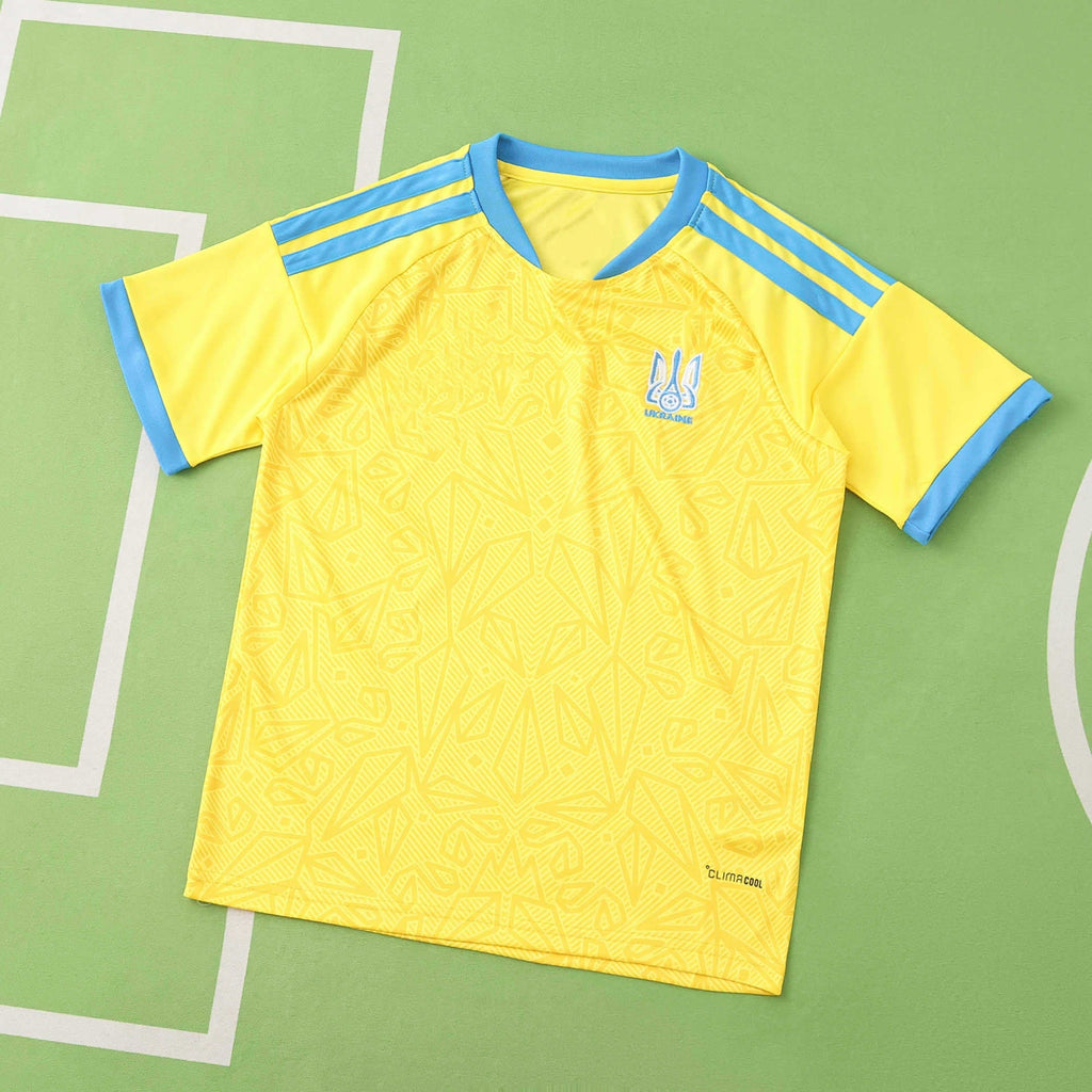2026 Ukraine World Cup Kids Football Jersey – Front View