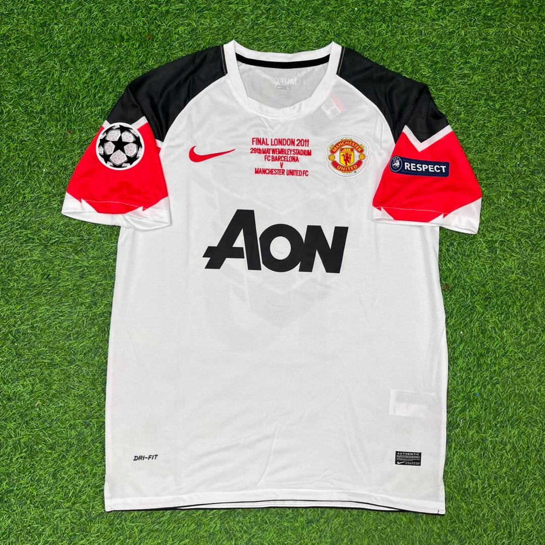 2011 Jesse Lingard #53 Manchester United Champions League Final White Football Jersey – Front View