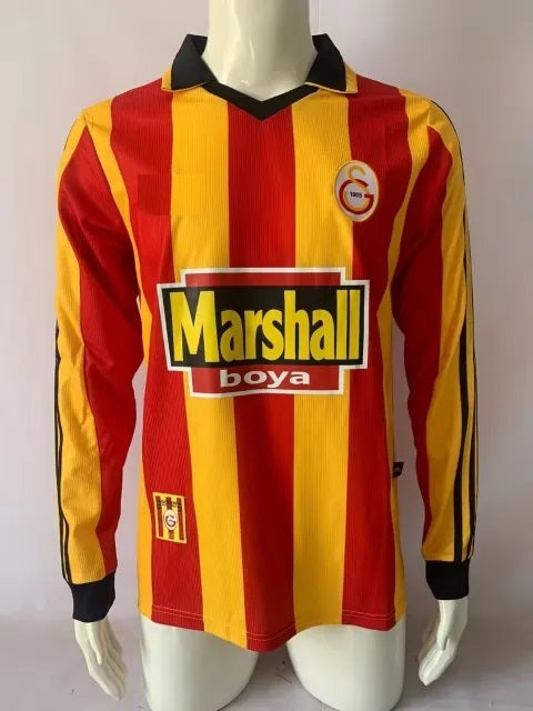 1999 Galatasaray 2000 Retro Long Sleeve Football Jersey Forma – Back View