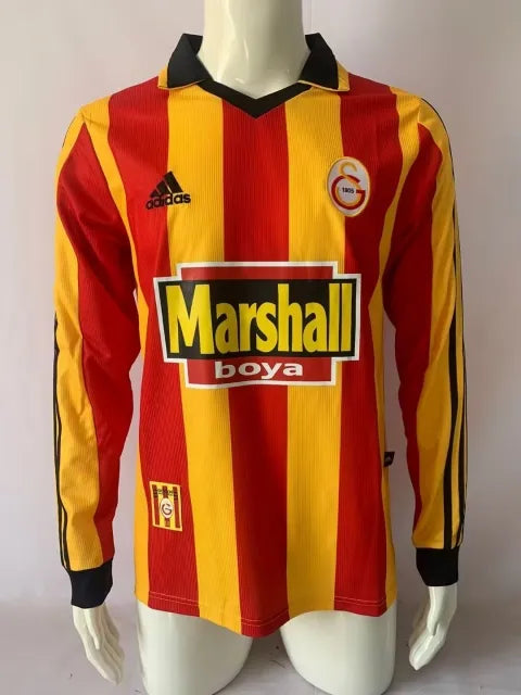 1999 Galatasaray 2000 Retro Long Sleeve Football Jersey Forma – Front View