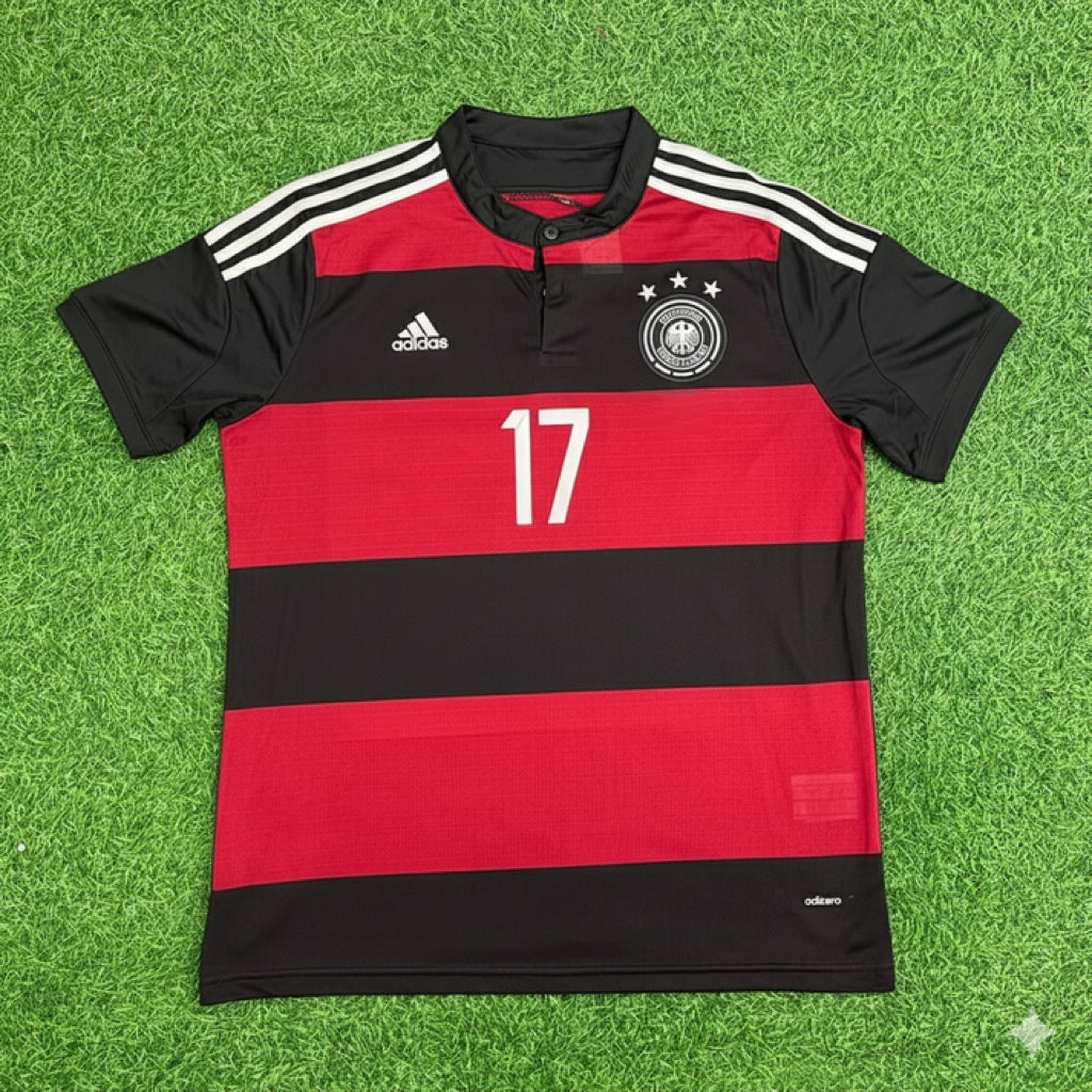 Leon Goretzka Germany Deutschland 2014 World Cup Brazil Black Red Retro Jersey – Front View
