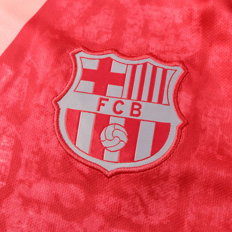 FC Barcelona 2018-2019 Season Third Pink Retro Football Jersey Trikot Maillot V5