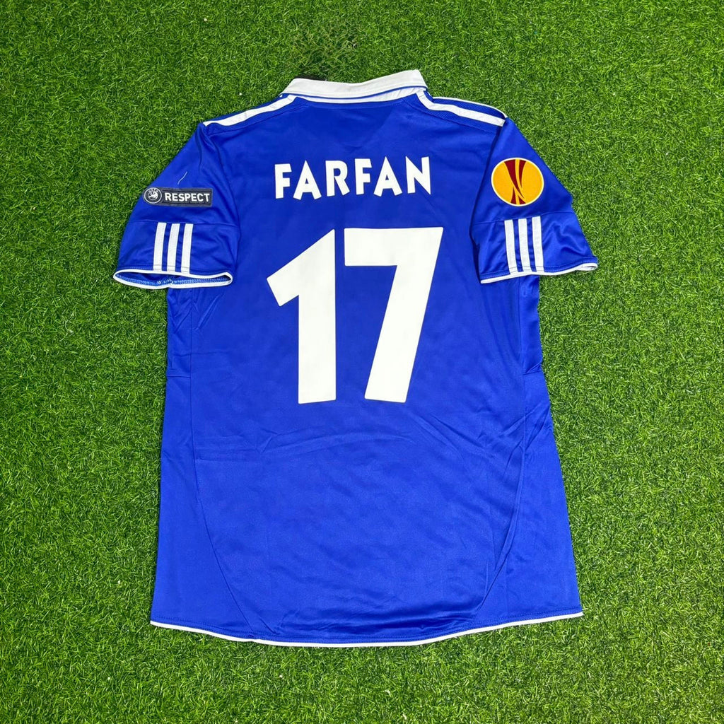 Jefferson Farfan Schalke 04 2011 2012 Retro Football Jersey – Back View