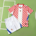 Croatia 2026 World Cup Kids Football White Jersey Kit – Back View