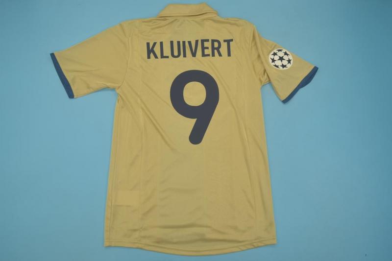 Patrick Kluivert Barcelona 2001 2002 Season Retro Jersey – Back View