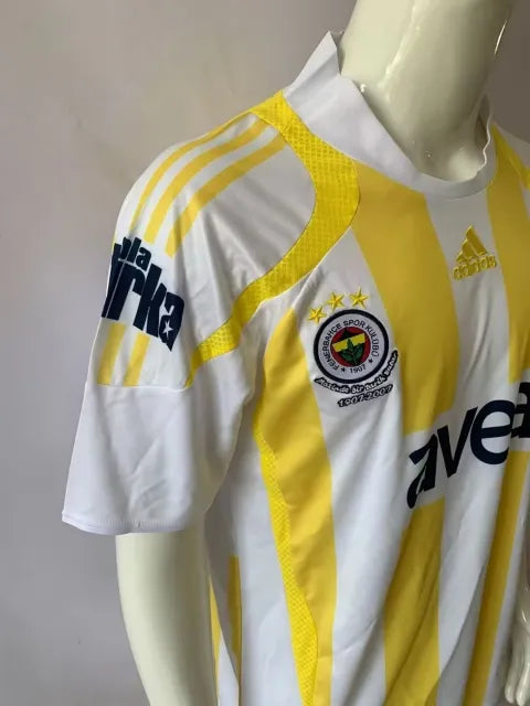 Diego Lugano Fenerbahçe 2007-2008 White Retro Kit Jersey – | | – 6