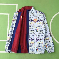 Barcelona New Season Both Sides Football Windbreaker Windjacke – Detailed View